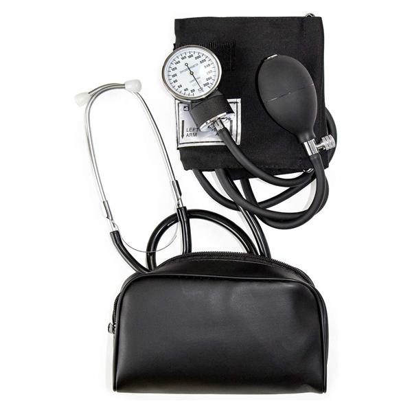Blood Pressure Kit HealthSmart Self-Taking Black Adult 25-35cm 300mmHg Ea